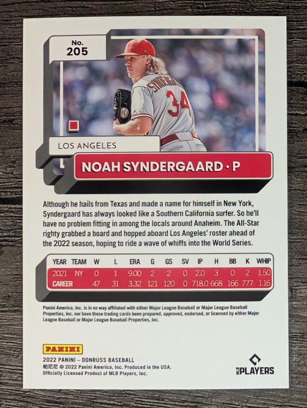2022 Donruss #205 Noah Syndergaard