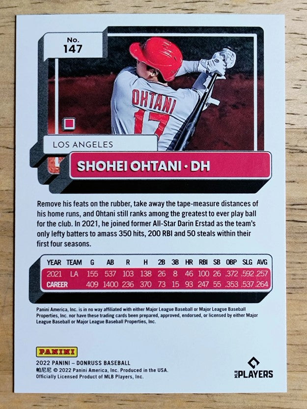 2022 Donruss #147 Shohei Ohtani