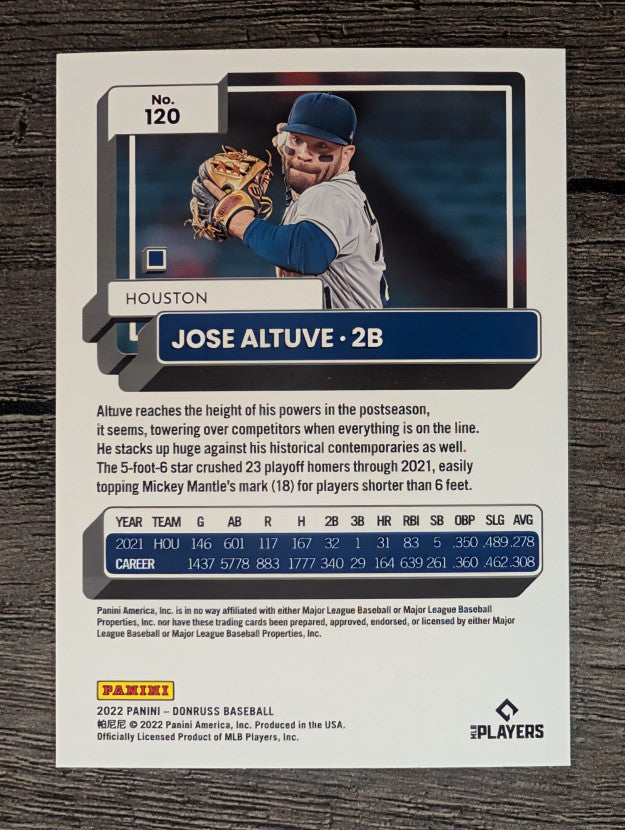 2022 Donruss #120 Jose Altuve