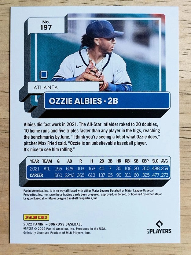 2022 Donruss #197 Ozzie Albies