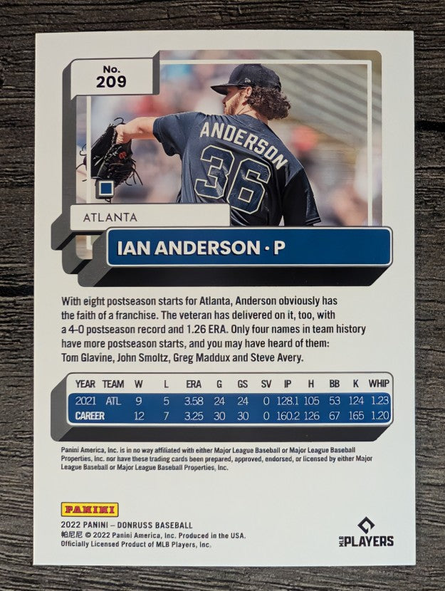 2022 Donruss #209 Ian Anderson
