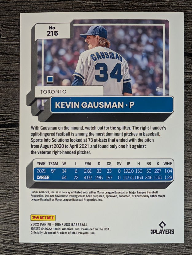 2022 Donruss #215 Kevin Gausman
