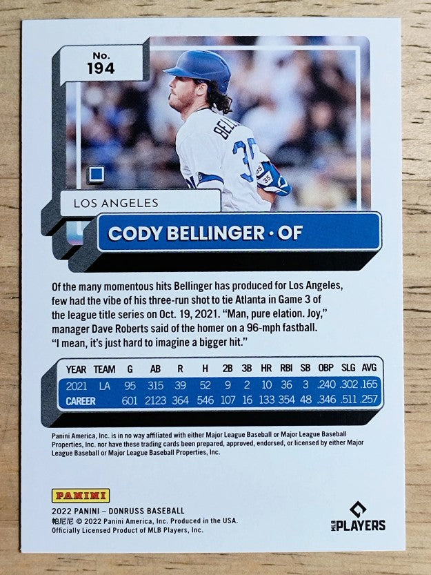 2022 Donruss #194 Cody Bellinger