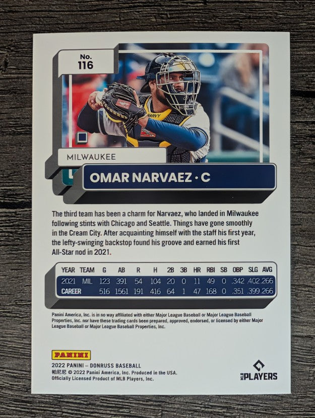 2022 Donruss #116 Omar Narvaez