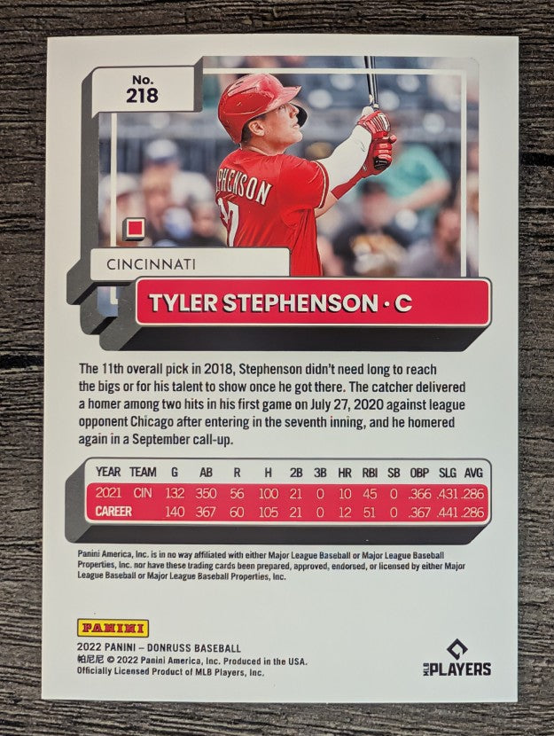 2022 Donruss #218 Tyler Stephenson