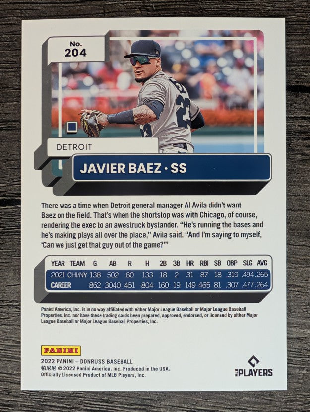 2022 Donruss #204 Javier Baez