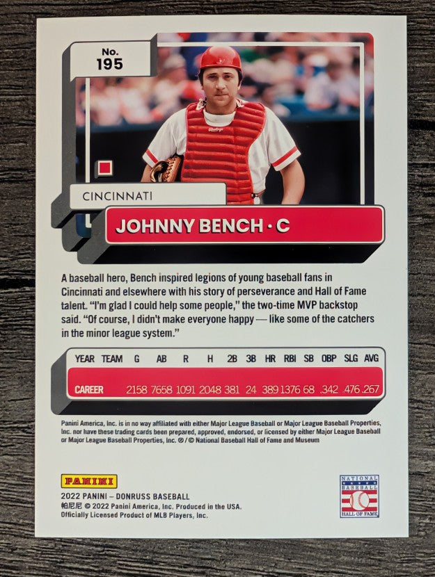 2022 Donruss #195 Johnny Bench