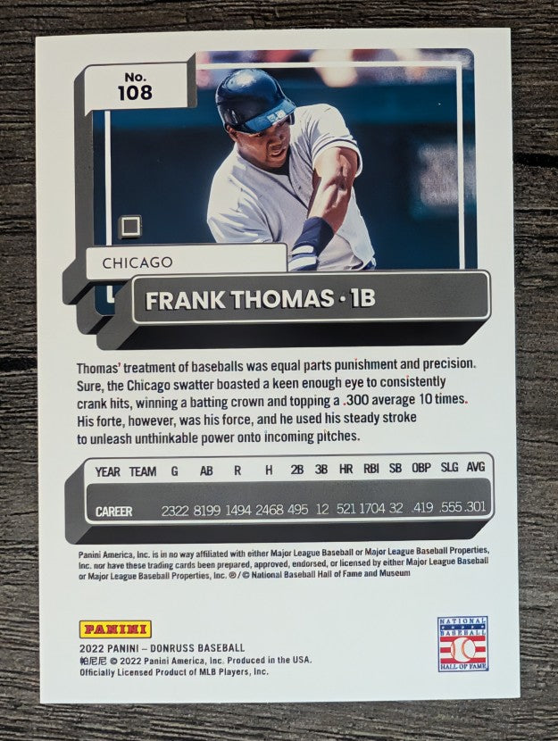 2022 Donruss #108 Frank Thomas