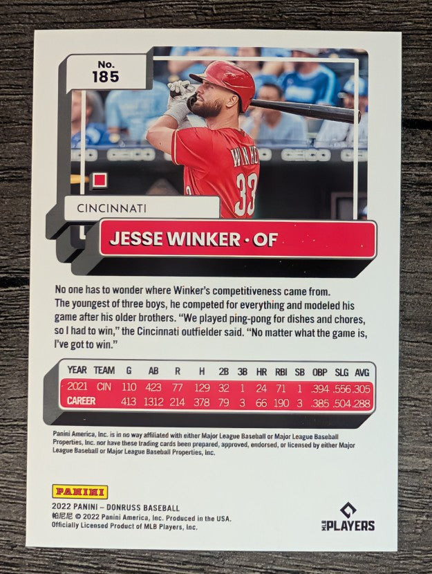 2022 Donruss #185 Jesse Winker