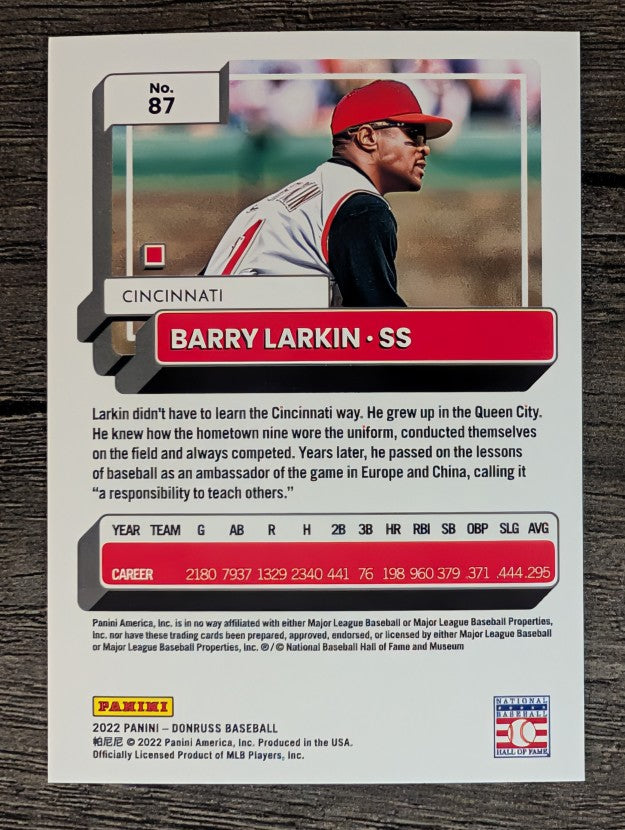 2022 Donruss #87 Barry Larkin