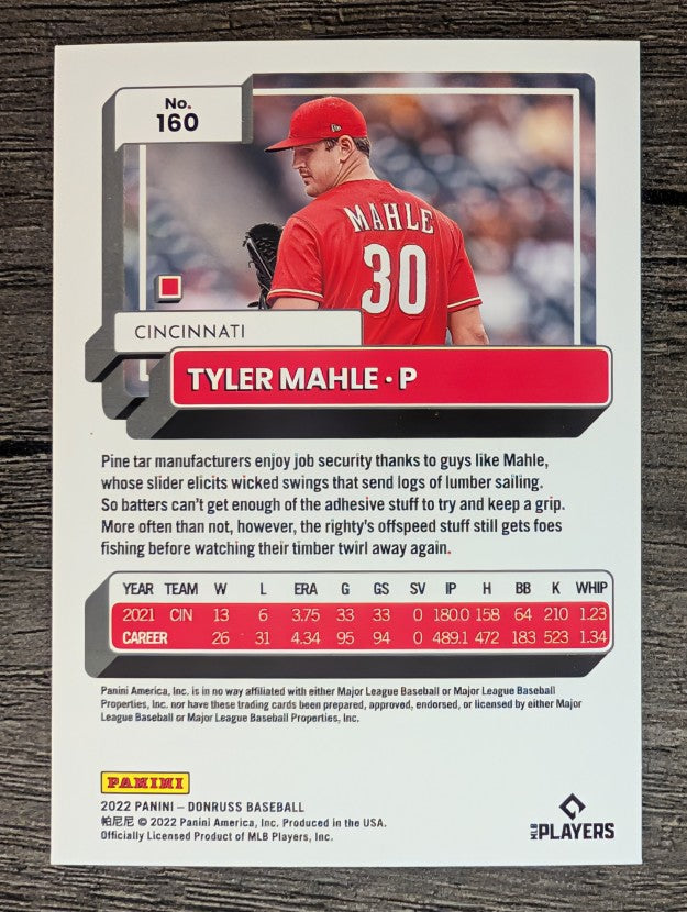 2022 Donruss #160 Tyler Mahle