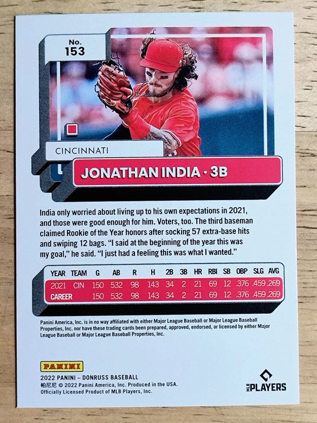 2022 Donruss #153 Jonathan India