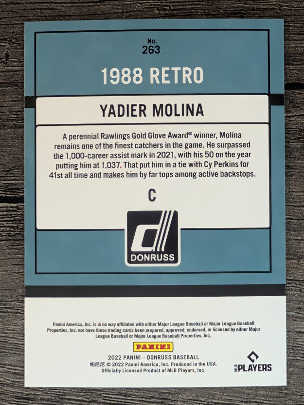 2022 Donruss #263 Yadier Molina RETRO