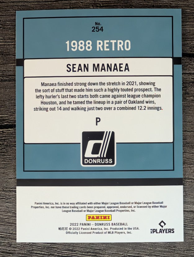 2022 Donruss #254 Sean Manaea RETRO
