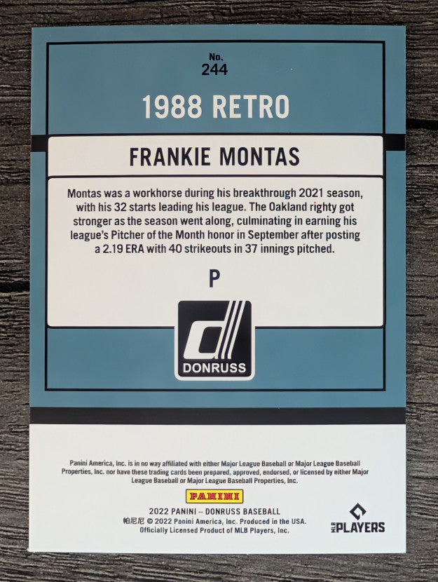 2022 Donruss #244 Frankie Montas RETRO