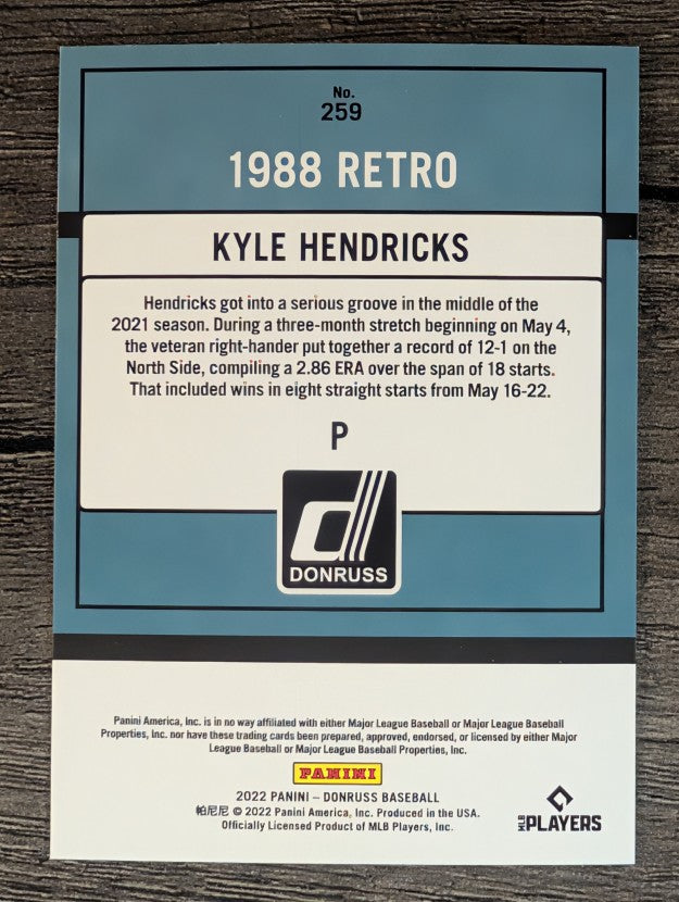 2022 Donruss #259 Kyle Hendricks RETRO