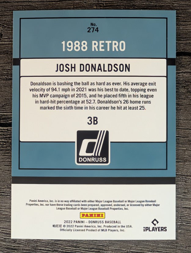 2022 Donruss #274 Josh Donaldson RETRO