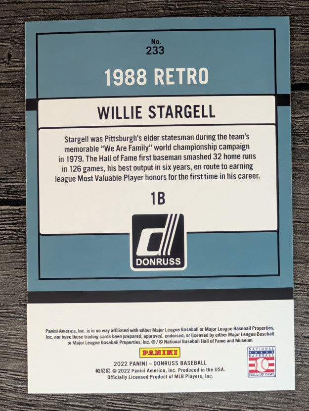 2022 Donruss #233 Willie Stargell RETRO