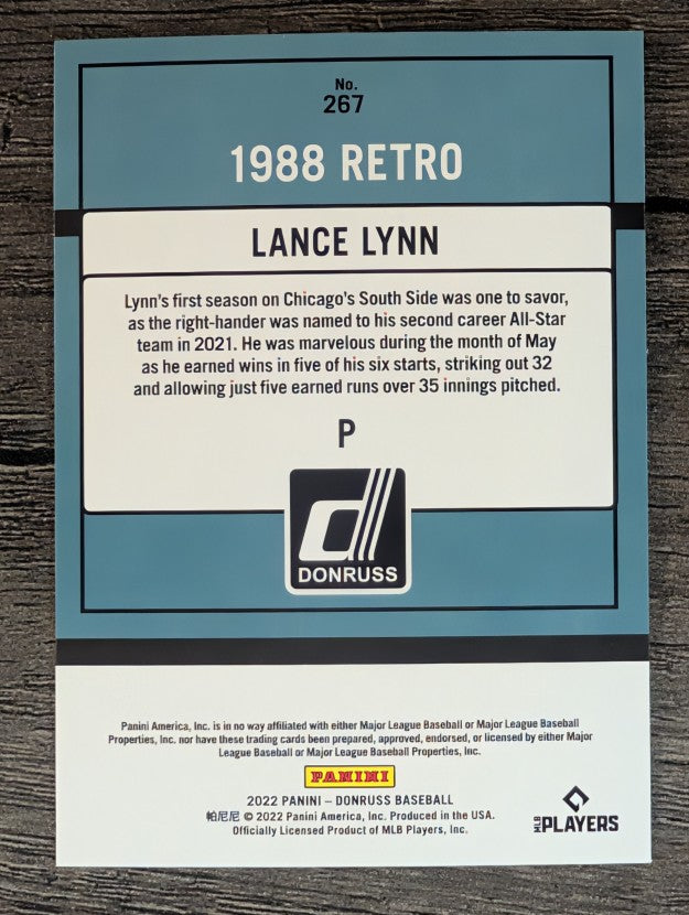 2022 Donruss #267 Lance Lynn RETRO