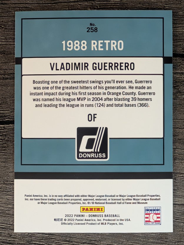 2022 Donruss #258 Vladimir Guerrero RETRO