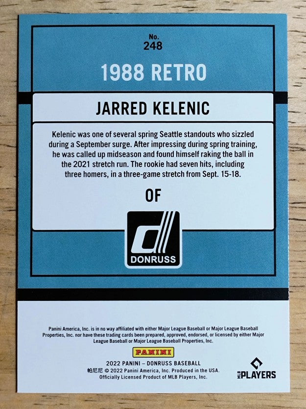 2022 Donruss #248 Jarred Kelenic RETRO