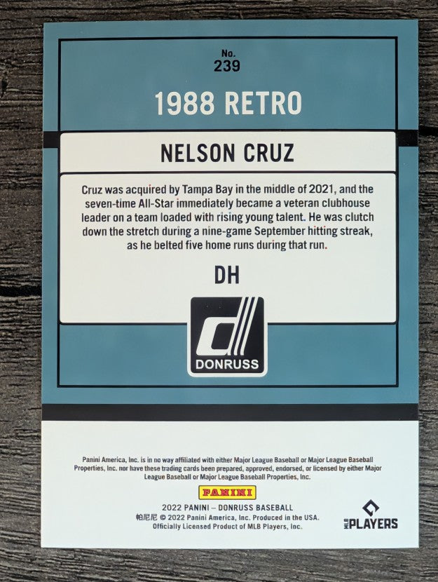 2022 Donruss #239 Nelson Cruz RETRO