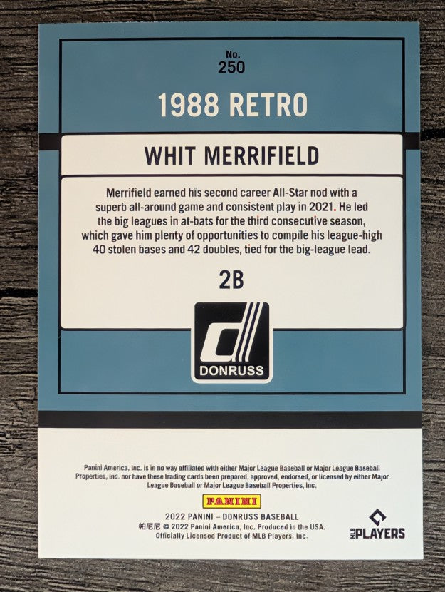 2022 Donruss #250 Whit Merrifield RETRO