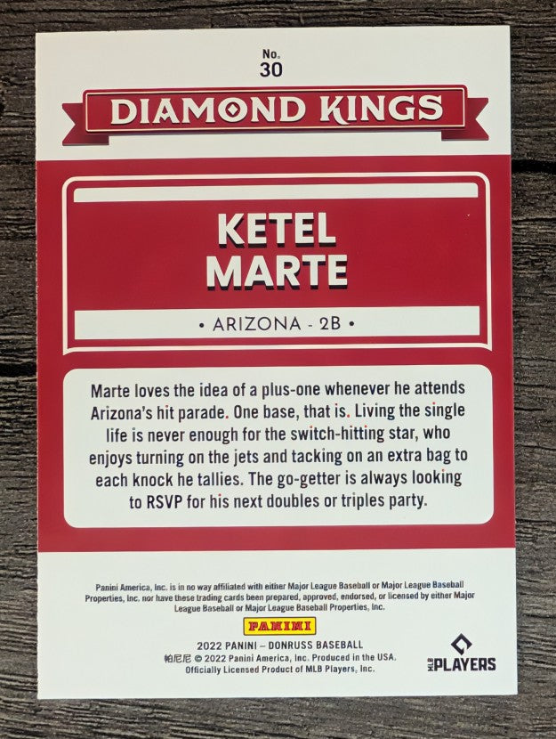 2022 Donruss #30 Ketel Marte DK
