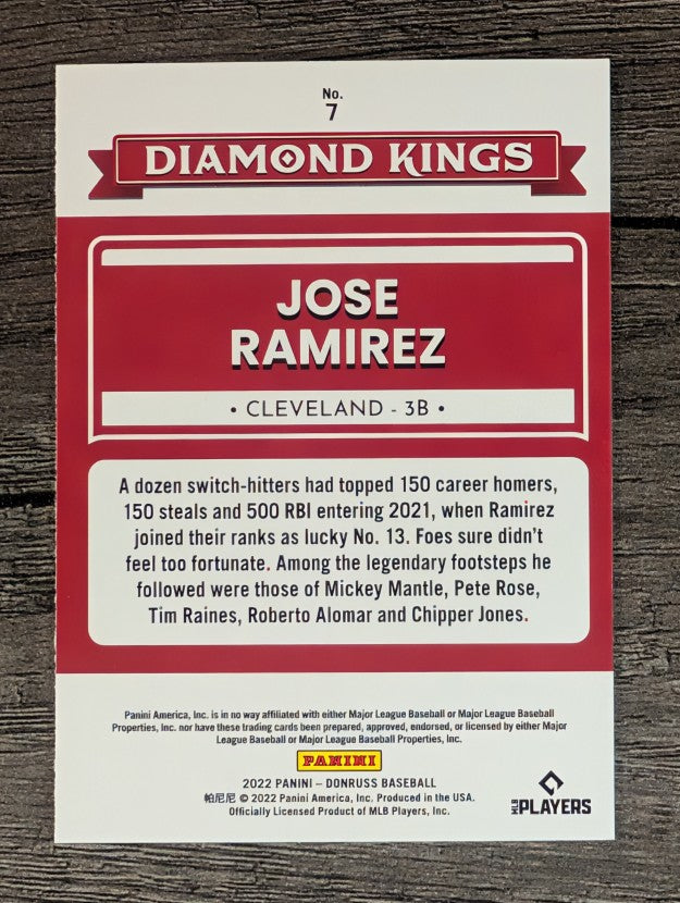 2022 Donruss #7 Jose Ramirez DK