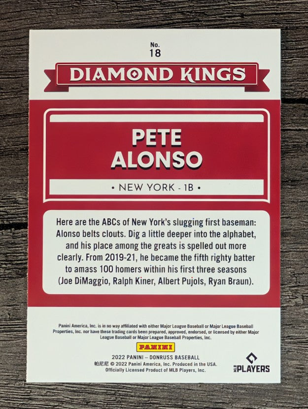 2022 Donruss #18 Pete Alonso DK