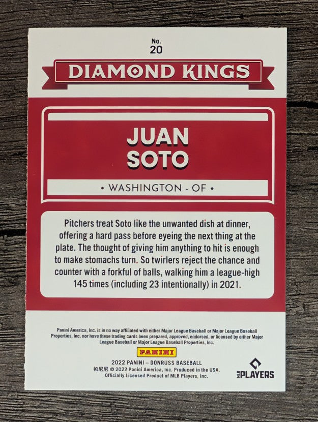 2022 Donruss #20 Juan Soto DK