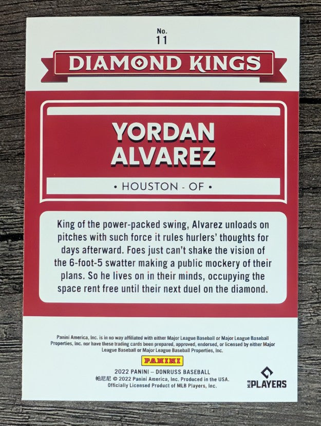 2022 Donruss #11 Yordan Alvarez DK