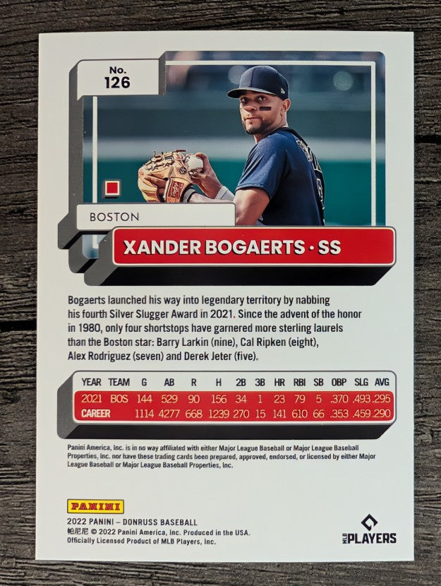 2022 Donruss #126 Xander Bogaerts