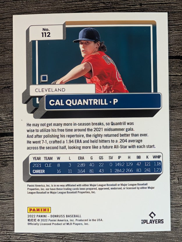 2022 Donruss #112 Cal Quantrill