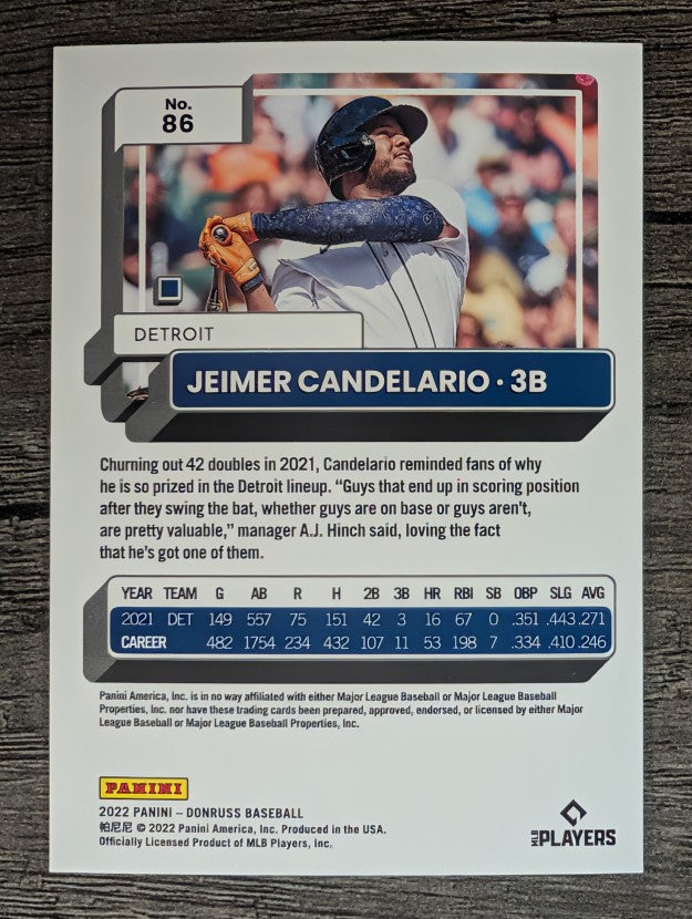 2022 Donruss #86 Jeimer Candelario