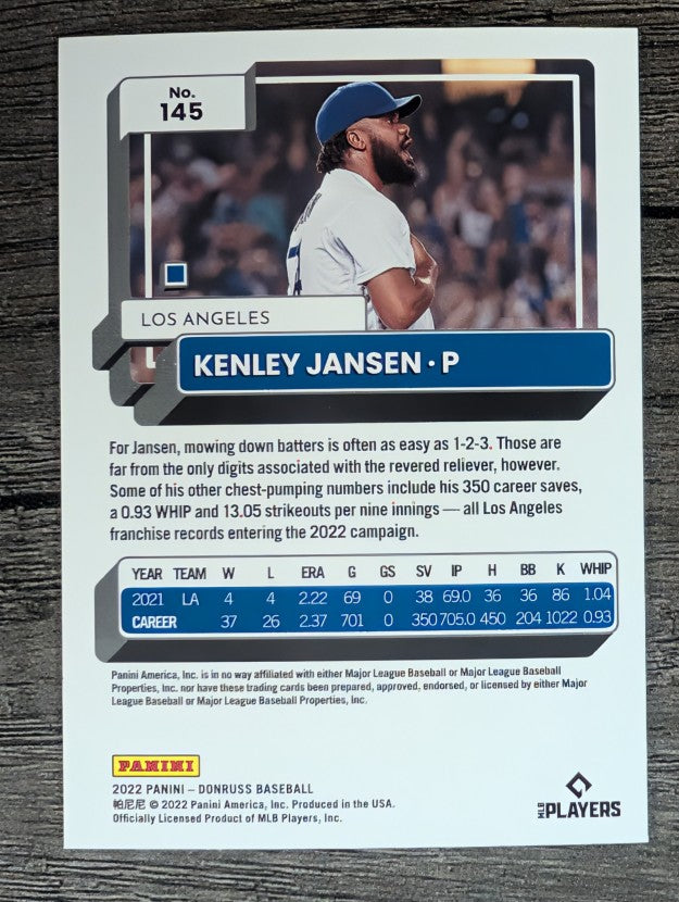 2022 Donruss #145 Kenley Jansen