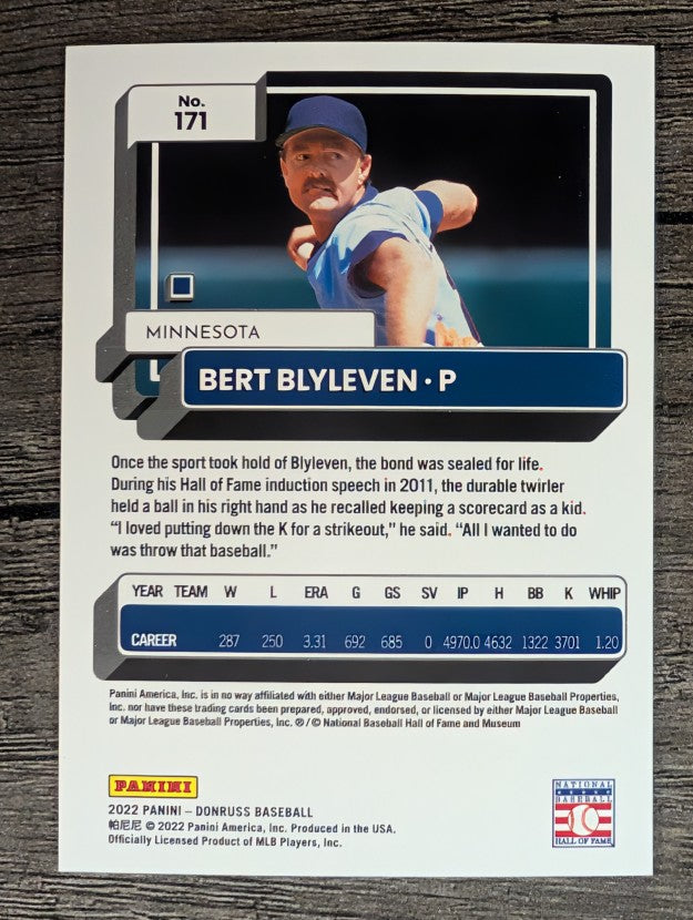2022 Donruss #171 Bert Blyleven