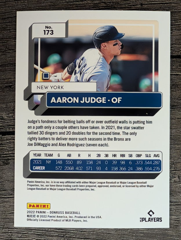 2022 Donruss #173 Aaron Judge