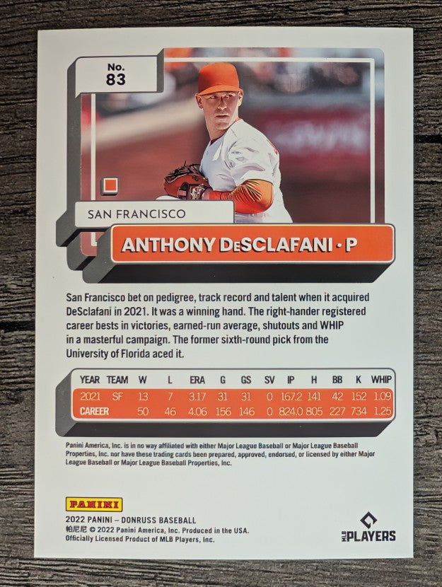2022 Donruss #83 Anthony DeSclafani