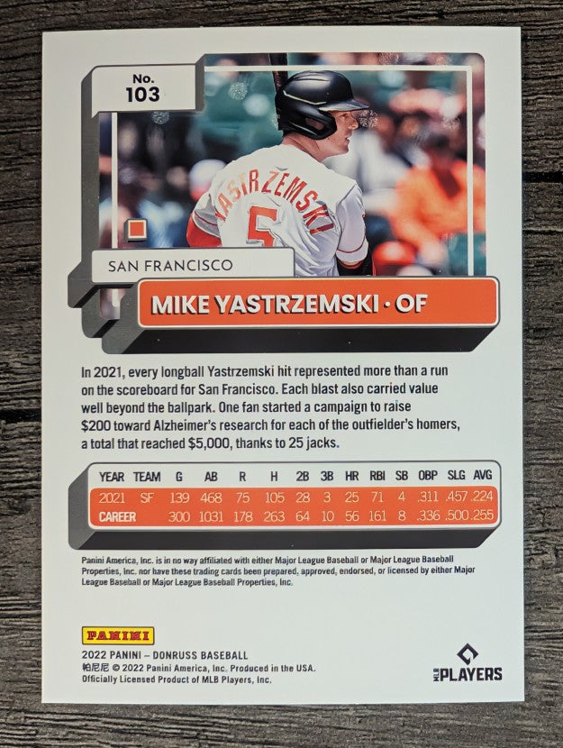 2022 Donruss #103 Mike Yastrzemski