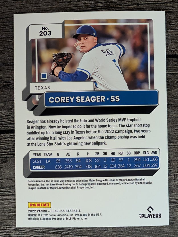2022 Donruss #203 Corey Seager
