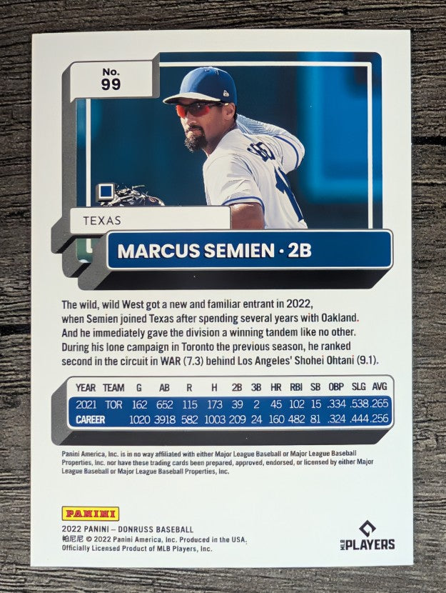 2022 Donruss #99 Marcus Semien
