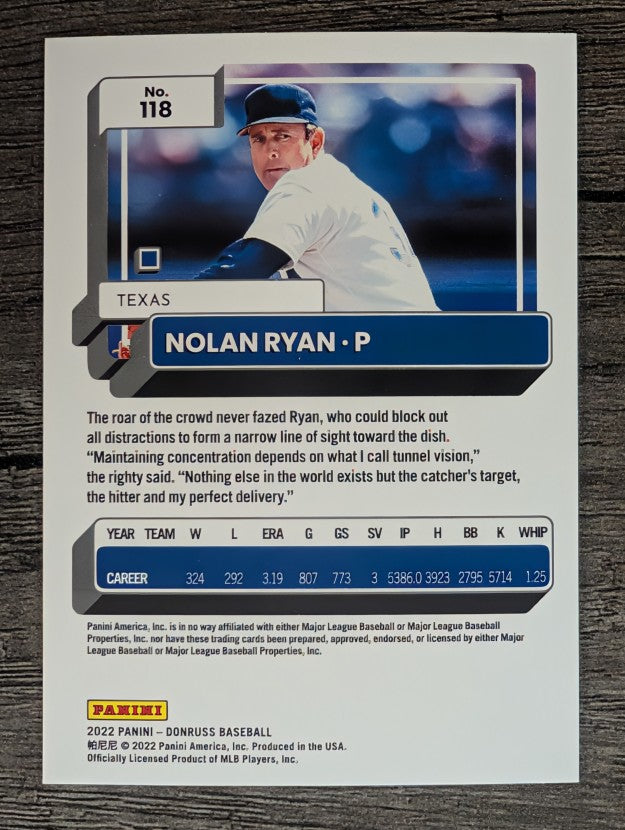 2022 Donruss #118 Nolan Ryan