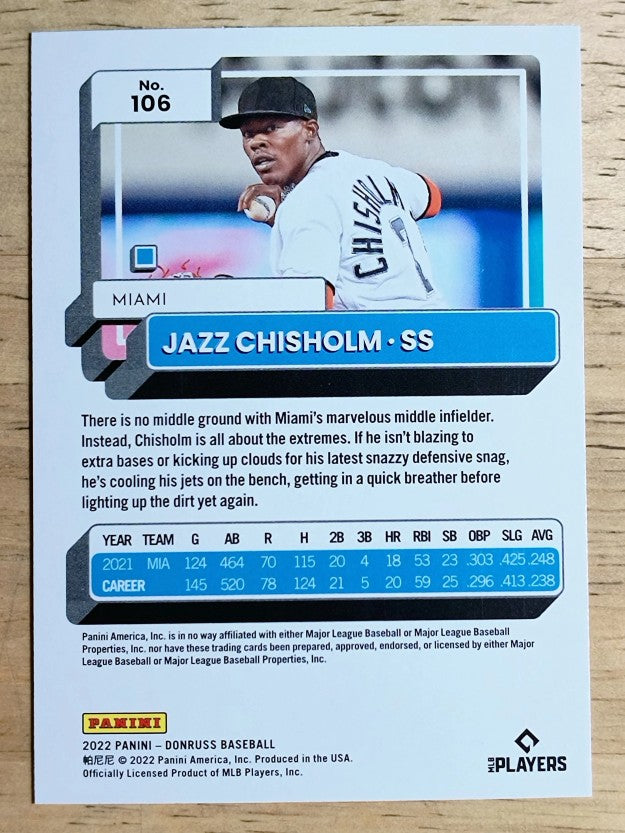 2022 Donruss #106 Jazz Chisholm