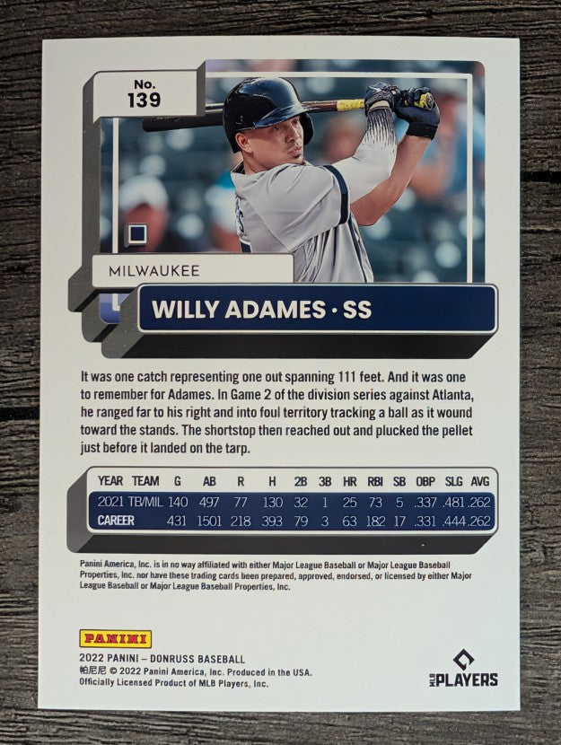 2022 Donruss #139 Willy Adames
