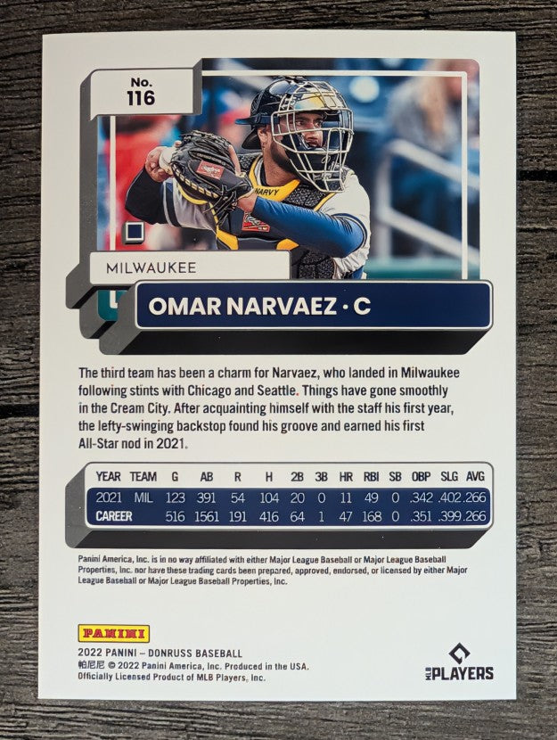 2022 Donruss #116 Omar Narvaez