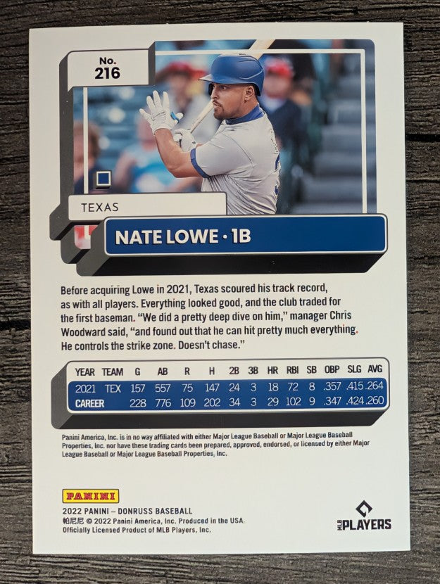2022 Donruss #216 Nate Lowe