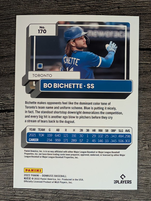 2022 Donruss #170 Bo Bichette