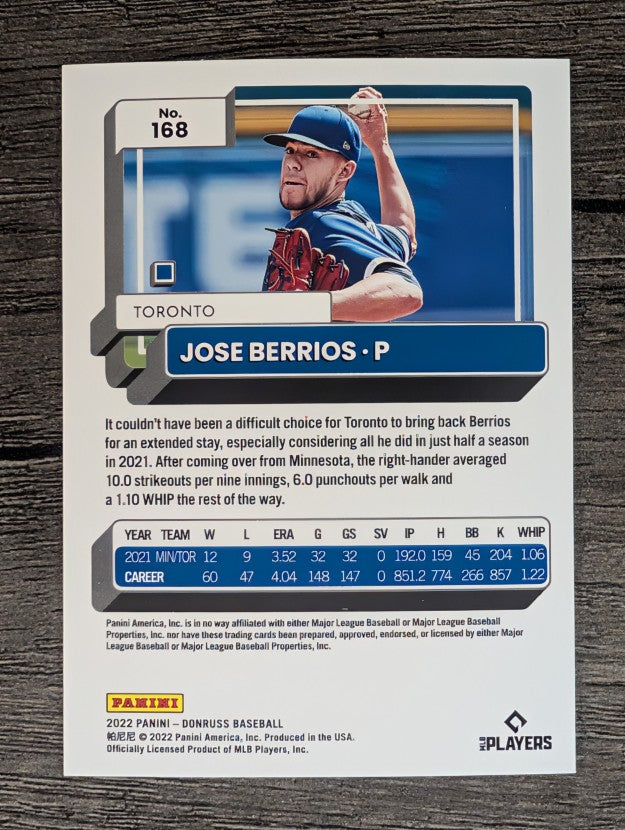 2022 Donruss #168 Jose Berrios
