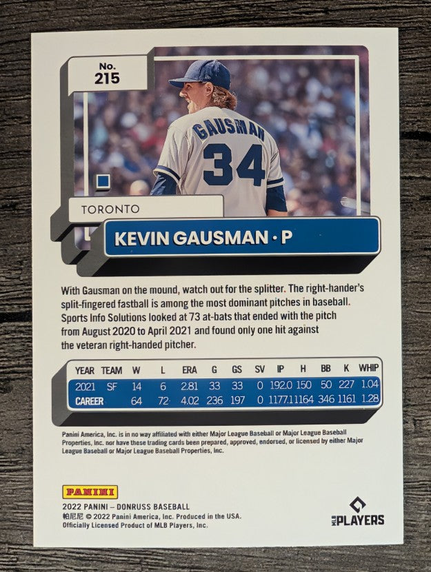 2022 Donruss #215 Kevin Gausman